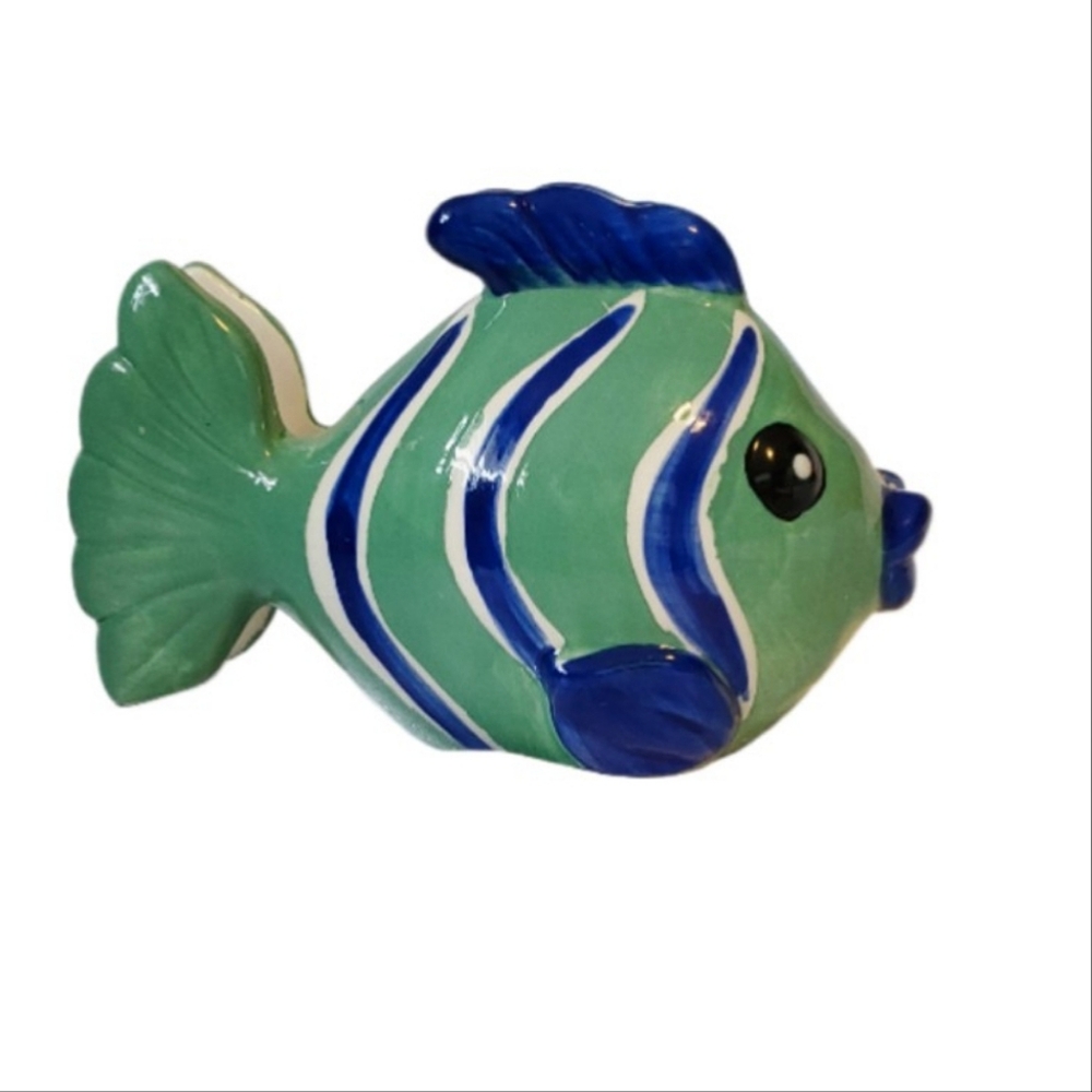 Ceramic Tropical Fish Paper Napkin Holder